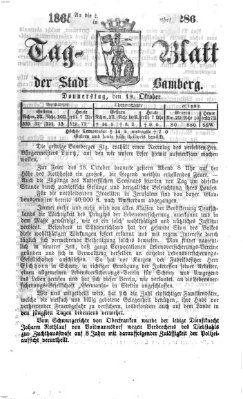 Tag-Blatt der Stadt Bamberg (Bamberger Tagblatt) Donnerstag 19. Oktober 1865