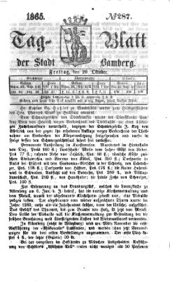 Tag-Blatt der Stadt Bamberg (Bamberger Tagblatt) Freitag 20. Oktober 1865