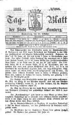 Tag-Blatt der Stadt Bamberg (Bamberger Tagblatt) Samstag 21. Oktober 1865