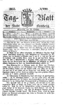 Tag-Blatt der Stadt Bamberg (Bamberger Tagblatt) Montag 23. Oktober 1865