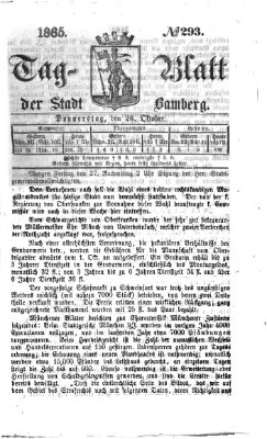 Tag-Blatt der Stadt Bamberg (Bamberger Tagblatt) Donnerstag 26. Oktober 1865