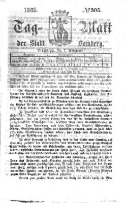 Tag-Blatt der Stadt Bamberg (Bamberger Tagblatt) Dienstag 7. November 1865