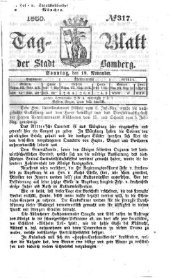 Tag-Blatt der Stadt Bamberg (Bamberger Tagblatt) Sonntag 19. November 1865