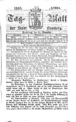 Tag-Blatt der Stadt Bamberg (Bamberger Tagblatt) Sonntag 26. November 1865