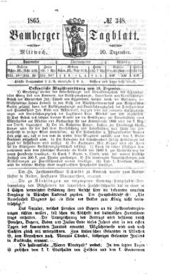 Tag-Blatt der Stadt Bamberg (Bamberger Tagblatt) Mittwoch 20. Dezember 1865