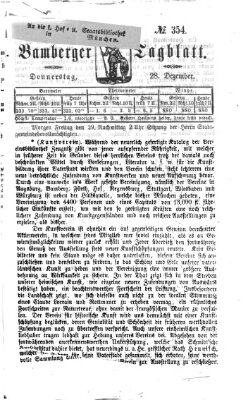 Tag-Blatt der Stadt Bamberg (Bamberger Tagblatt) Donnerstag 28. Dezember 1865