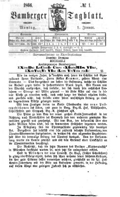 Bamberger Tagblatt Montag 1. Januar 1866