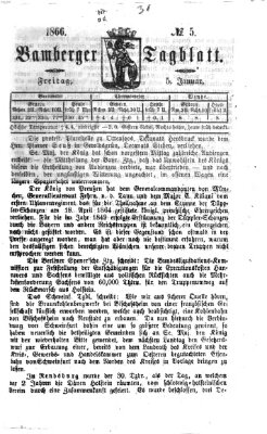 Bamberger Tagblatt Freitag 5. Januar 1866