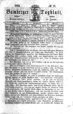 Bamberger Tagblatt Donnerstag 18. Januar 1866