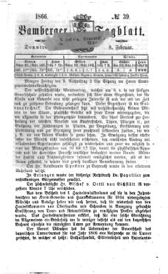 Bamberger Tagblatt Donnerstag 8. Februar 1866