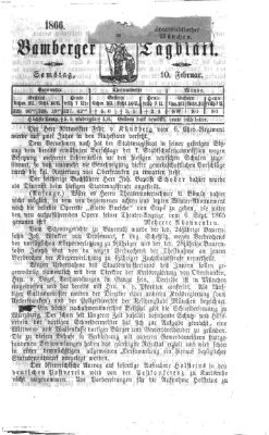 Bamberger Tagblatt Samstag 10. Februar 1866