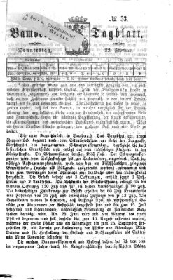 Bamberger Tagblatt Donnerstag 22. Februar 1866