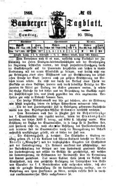 Bamberger Tagblatt Samstag 10. März 1866