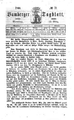 Bamberger Tagblatt Montag 12. März 1866