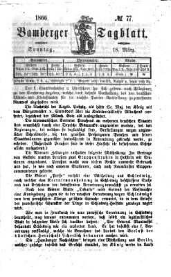 Bamberger Tagblatt Sonntag 18. März 1866