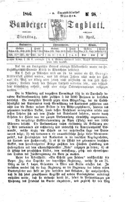 Bamberger Tagblatt Dienstag 10. April 1866