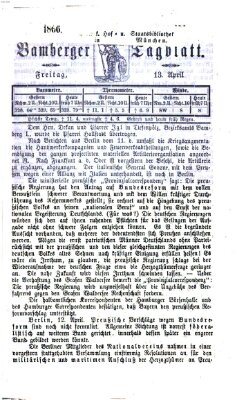 Bamberger Tagblatt Freitag 13. April 1866