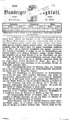 Bamberger Tagblatt Sonntag 15. April 1866