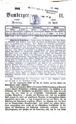 Bamberger Tagblatt Montag 16. April 1866