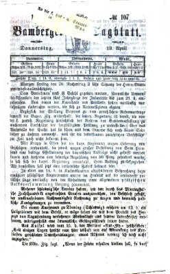 Bamberger Tagblatt Donnerstag 19. April 1866