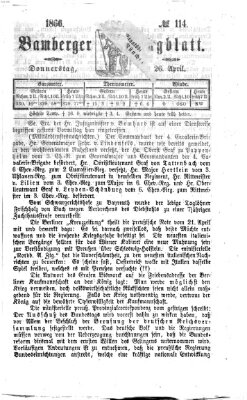 Bamberger Tagblatt Donnerstag 26. April 1866