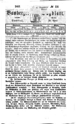 Bamberger Tagblatt Samstag 28. April 1866