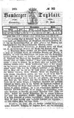 Bamberger Tagblatt Sonntag 17. Juni 1866