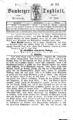 Bamberger Tagblatt Mittwoch 27. Juni 1866