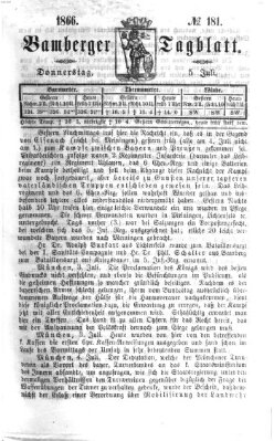 Bamberger Tagblatt Donnerstag 5. Juli 1866