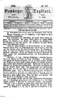 Bamberger Tagblatt Mittwoch 11. Juli 1866