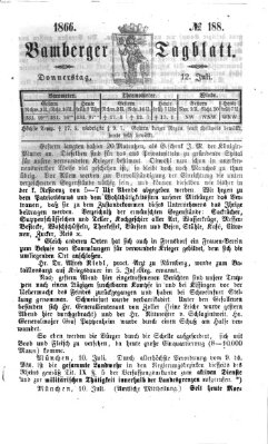 Bamberger Tagblatt Donnerstag 12. Juli 1866