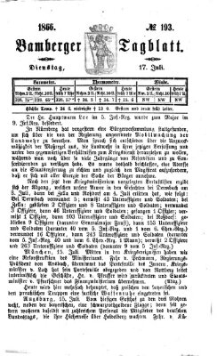 Bamberger Tagblatt Dienstag 17. Juli 1866