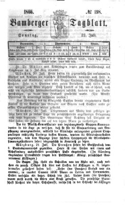 Bamberger Tagblatt Sonntag 22. Juli 1866