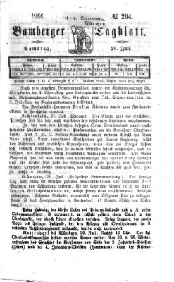 Bamberger Tagblatt Samstag 28. Juli 1866