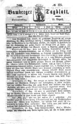 Bamberger Tagblatt Donnerstag 16. August 1866