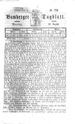 Bamberger Tagblatt Montag 20. August 1866