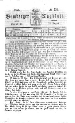 Bamberger Tagblatt Dienstag 21. August 1866