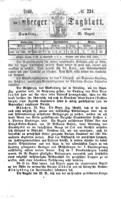 Bamberger Tagblatt Samstag 25. August 1866