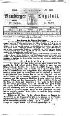 Bamberger Tagblatt Mittwoch 29. August 1866