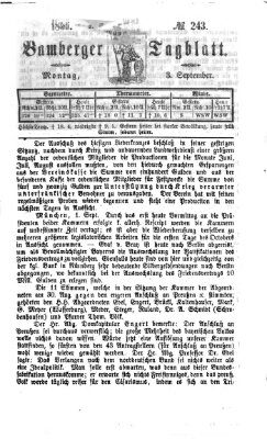 Bamberger Tagblatt Montag 3. September 1866