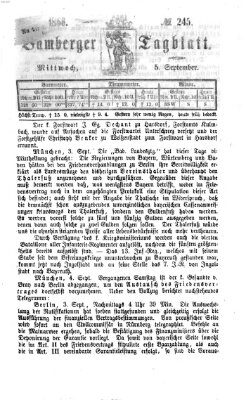 Bamberger Tagblatt Mittwoch 5. September 1866