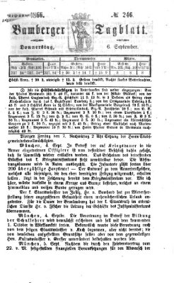 Bamberger Tagblatt Donnerstag 6. September 1866