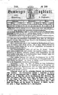 Bamberger Tagblatt Samstag 8. September 1866