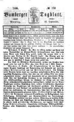 Bamberger Tagblatt Montag 10. September 1866