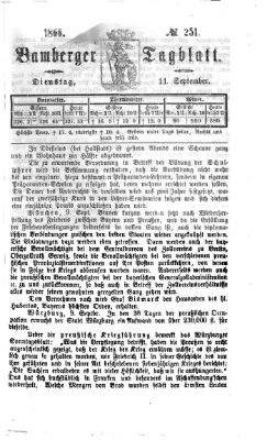 Bamberger Tagblatt Dienstag 11. September 1866