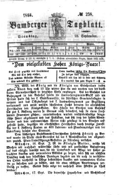 Bamberger Tagblatt Dienstag 18. September 1866