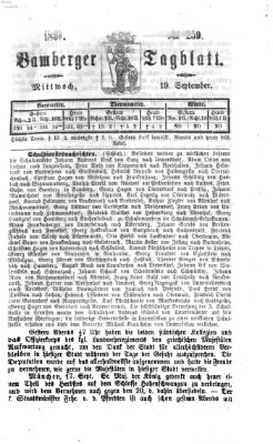 Bamberger Tagblatt Mittwoch 19. September 1866