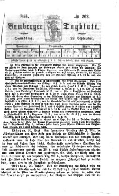 Bamberger Tagblatt Samstag 22. September 1866