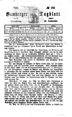 Bamberger Tagblatt Samstag 29. September 1866