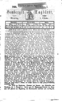 Bamberger Tagblatt Montag 1. Oktober 1866